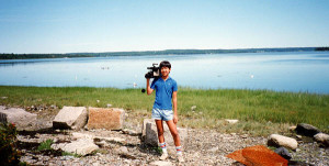 Videocamera and me in Maine USA